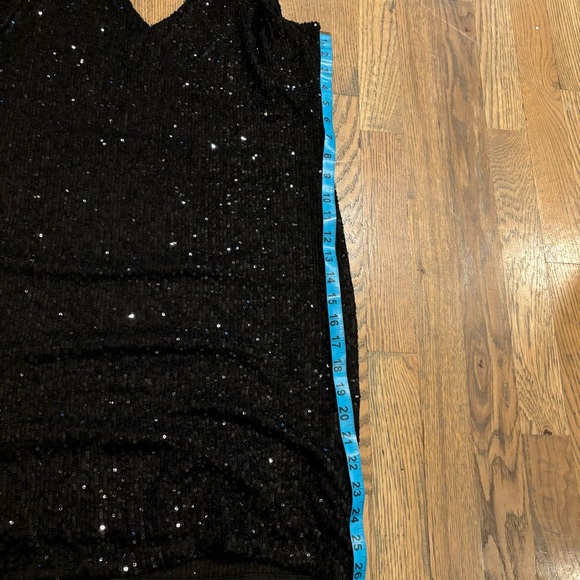 Black Sequin Size L H&M Mini Dress - Picture 7 of 9